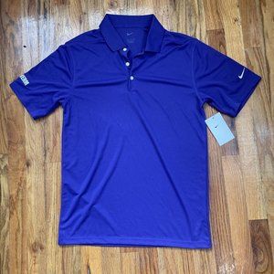 Nike Golf Dri Fit Polo Shirt Mens Small Purple Short Sleeve New With Tags Logo